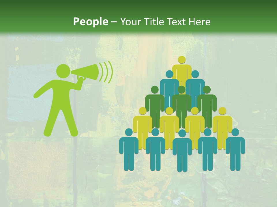 Turquoise Texture Illustration PowerPoint Template