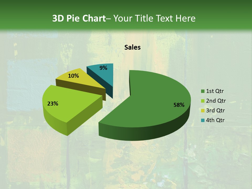Turquoise Texture Illustration PowerPoint Template