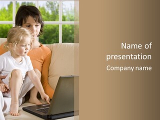 Computers Computer House PowerPoint Template