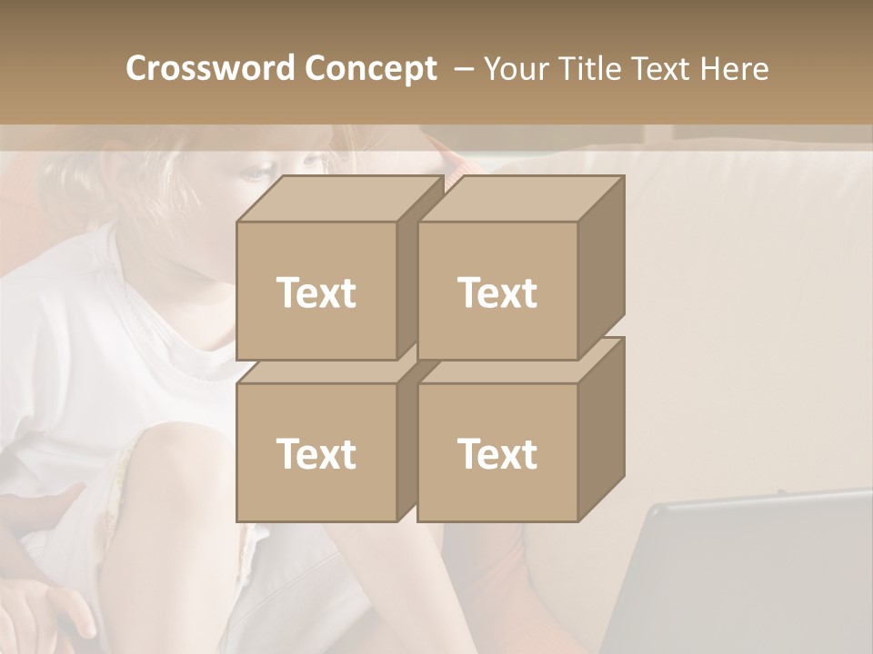 Computers Computer House PowerPoint Template