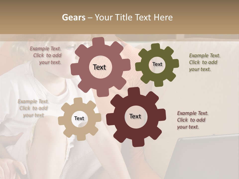 Computers Computer House PowerPoint Template