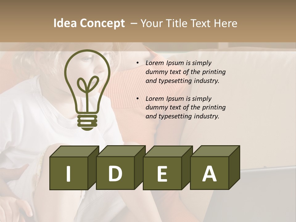 Computers Computer House PowerPoint Template