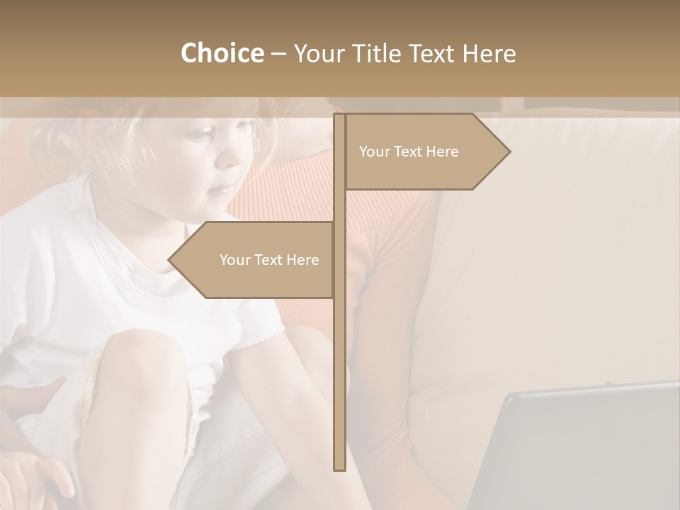 Computers Computer House PowerPoint Template