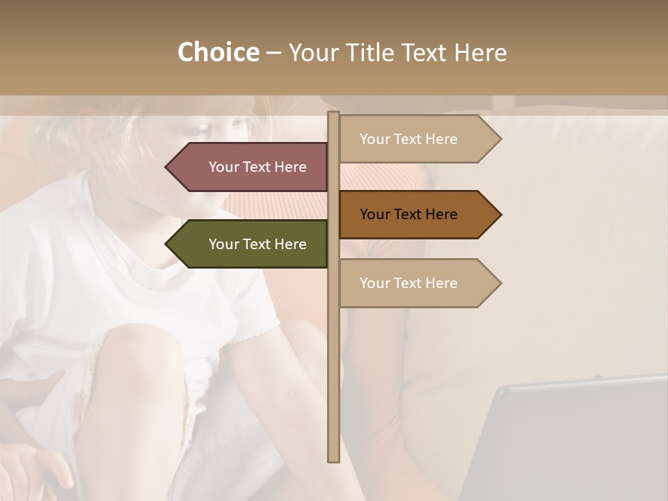 Computers Computer House PowerPoint Template
