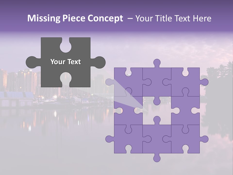 Marina Morning Night Ocean Office Park Port Reflection Clouds Cloudscape Skyscrapers PowerPoint Template