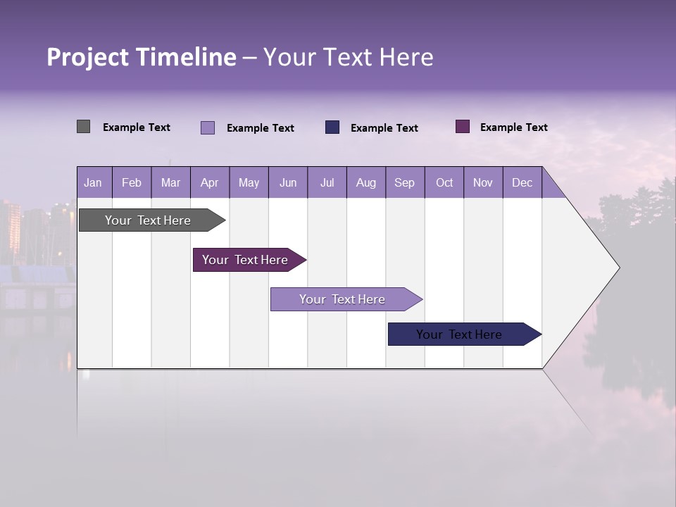 Marina Morning Night Ocean Office Park Port Reflection Clouds Cloudscape Skyscrapers PowerPoint Template