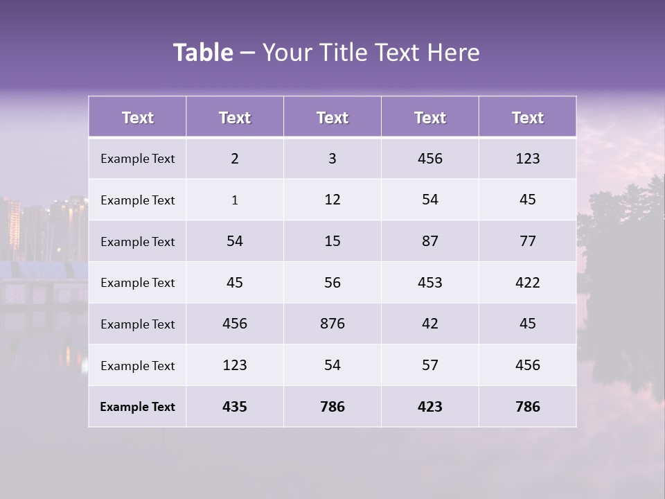 Marina Morning Night Ocean Office Park Port Reflection Clouds Cloudscape Skyscrapers PowerPoint Template