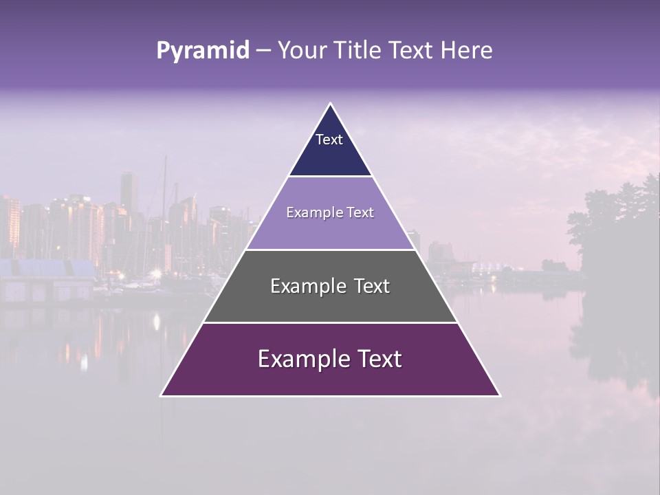 Marina Morning Night Ocean Office Park Port Reflection Clouds Cloudscape Skyscrapers PowerPoint Template