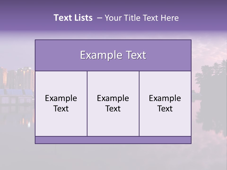 Marina Morning Night Ocean Office Park Port Reflection Clouds Cloudscape Skyscrapers PowerPoint Template