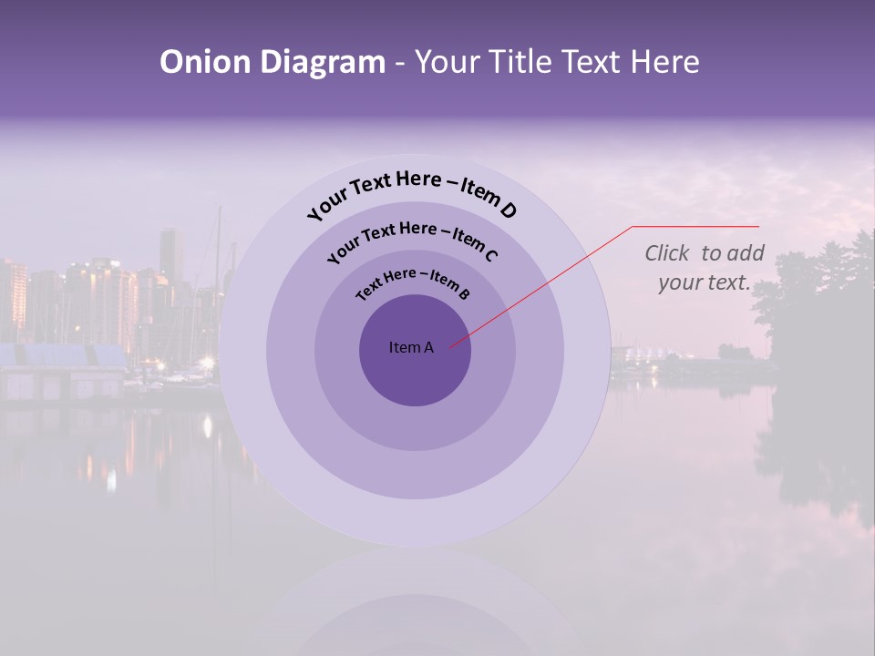 Marina Morning Night Ocean Office Park Port Reflection Clouds Cloudscape Skyscrapers PowerPoint Template