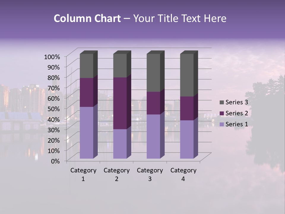 Marina Morning Night Ocean Office Park Port Reflection Clouds Cloudscape Skyscrapers PowerPoint Template