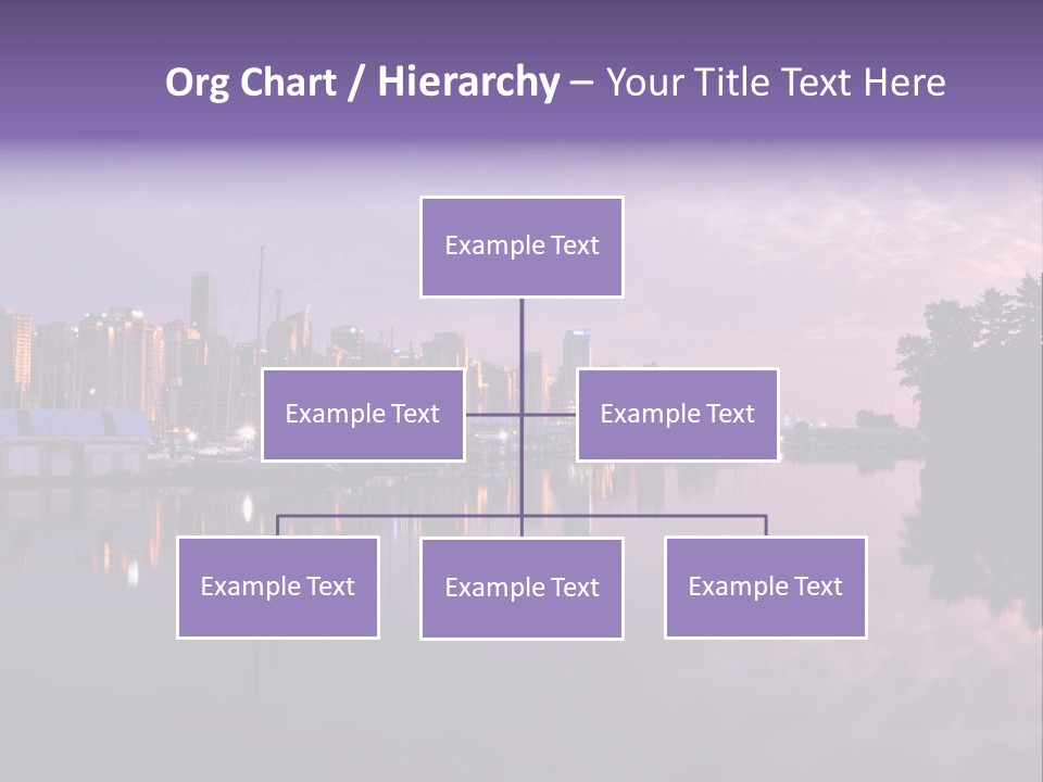 Marina Morning Night Ocean Office Park Port Reflection Clouds Cloudscape Skyscrapers PowerPoint Template