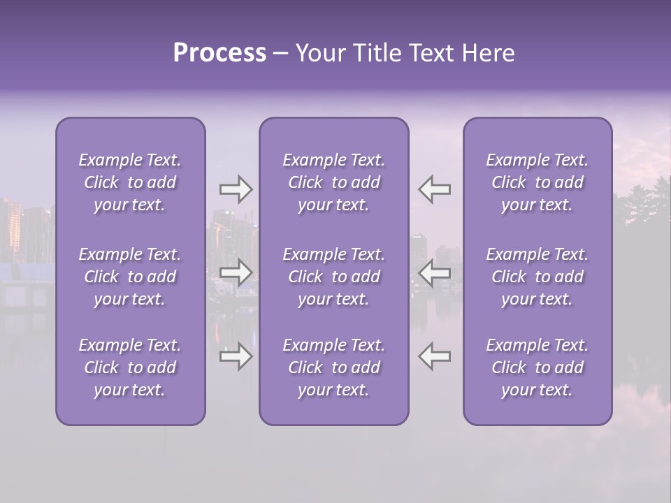 Marina Morning Night Ocean Office Park Port Reflection Clouds Cloudscape Skyscrapers PowerPoint Template