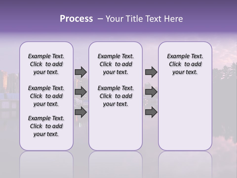 Marina Morning Night Ocean Office Park Port Reflection Clouds Cloudscape Skyscrapers PowerPoint Template