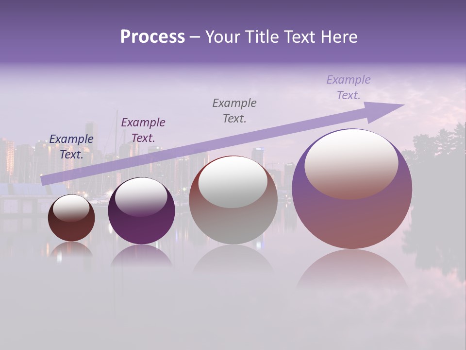 Marina Morning Night Ocean Office Park Port Reflection Clouds Cloudscape Skyscrapers PowerPoint Template