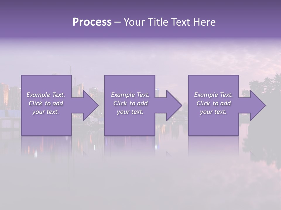 Marina Morning Night Ocean Office Park Port Reflection Clouds Cloudscape Skyscrapers PowerPoint Template