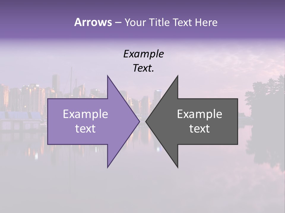 Marina Morning Night Ocean Office Park Port Reflection Clouds Cloudscape Skyscrapers PowerPoint Template