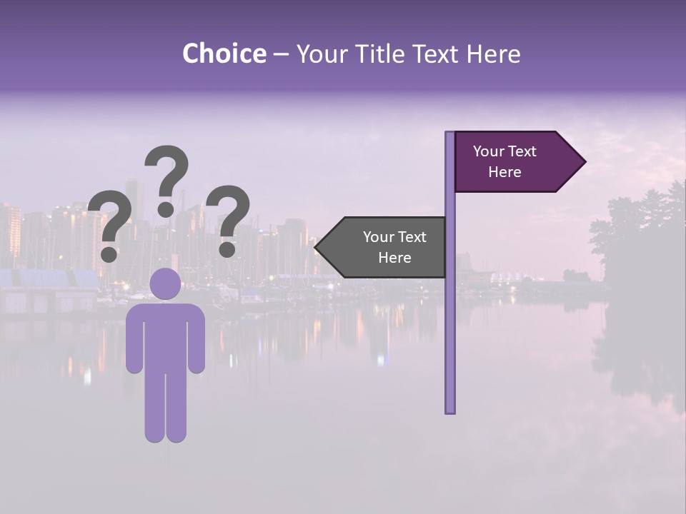 Marina Morning Night Ocean Office Park Port Reflection Clouds Cloudscape Skyscrapers PowerPoint Template