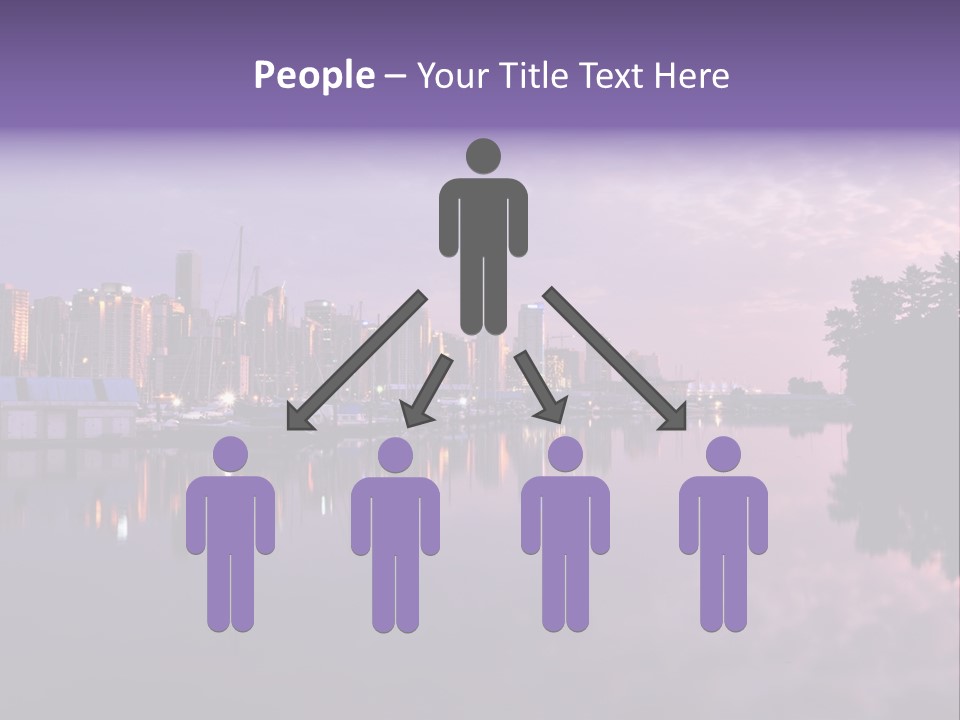 Marina Morning Night Ocean Office Park Port Reflection Clouds Cloudscape Skyscrapers PowerPoint Template