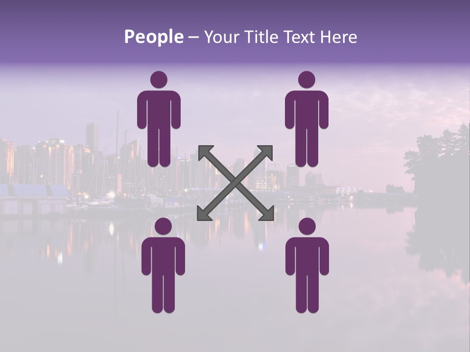 Marina Morning Night Ocean Office Park Port Reflection Clouds Cloudscape Skyscrapers PowerPoint Template