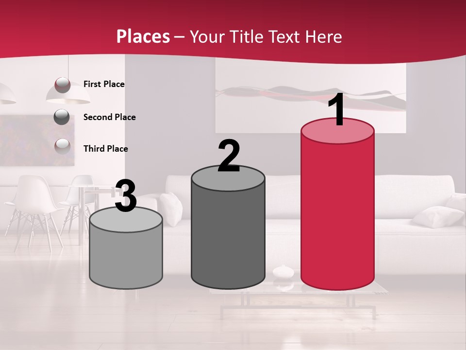 Tappeto Living Room Architettura PowerPoint Template