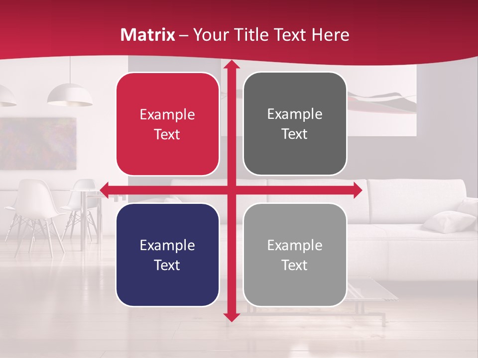 Tappeto Living Room Architettura PowerPoint Template