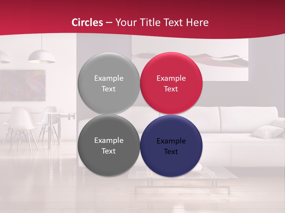 Tappeto Living Room Architettura PowerPoint Template