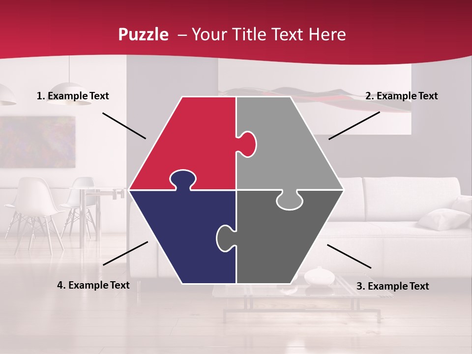 Tappeto Living Room Architettura PowerPoint Template