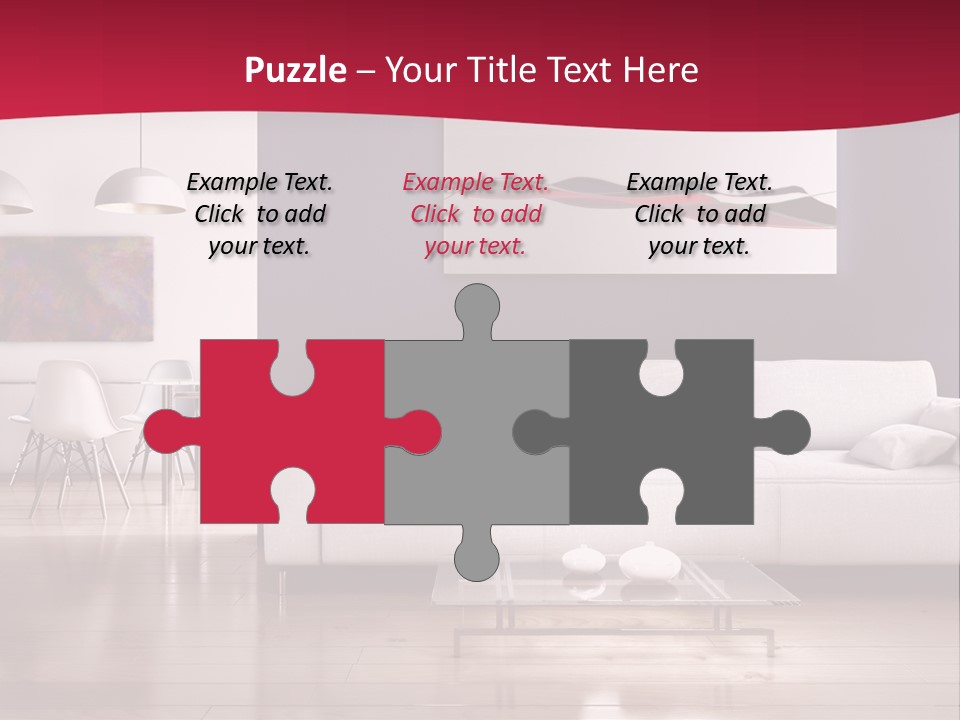 Tappeto Living Room Architettura PowerPoint Template