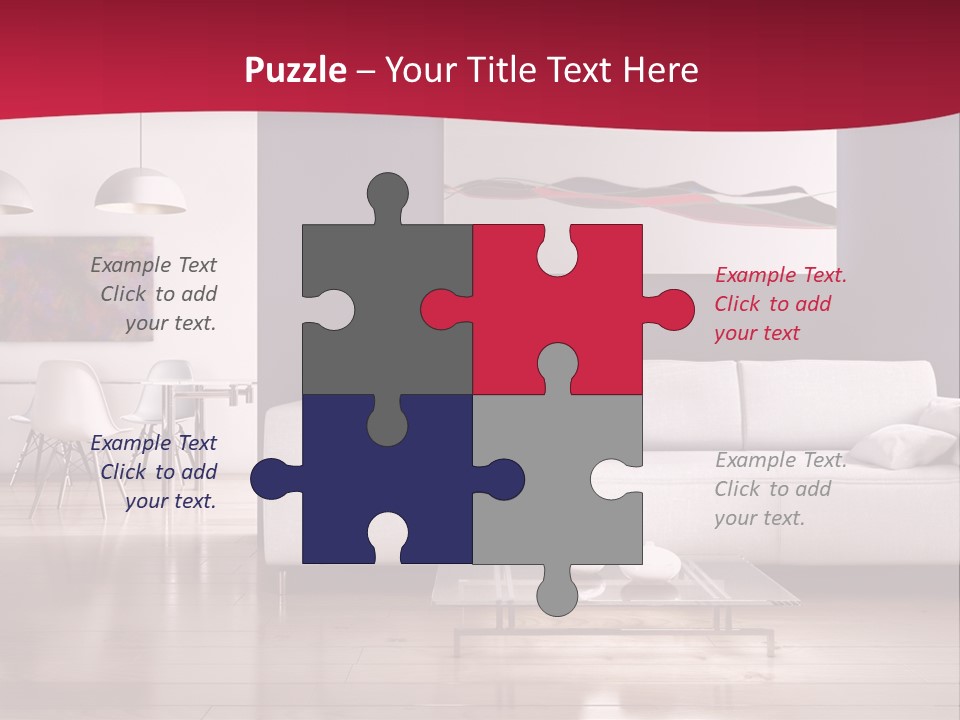 Tappeto Living Room Architettura PowerPoint Template