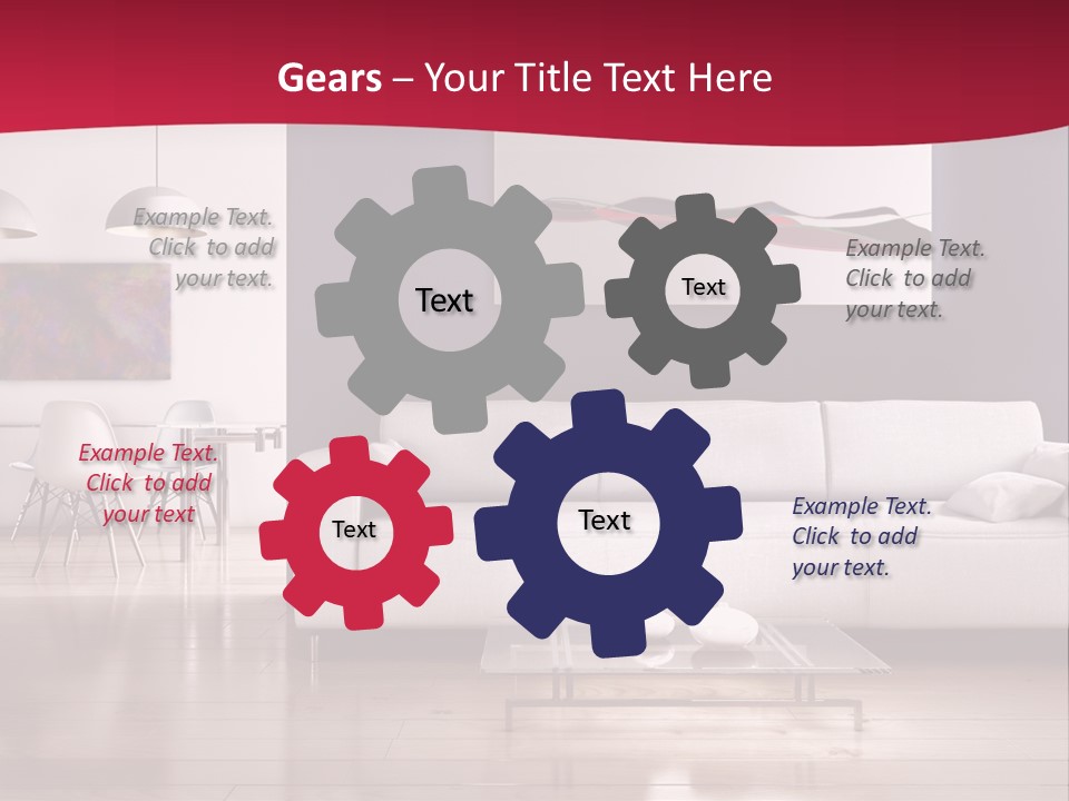 Tappeto Living Room Architettura PowerPoint Template