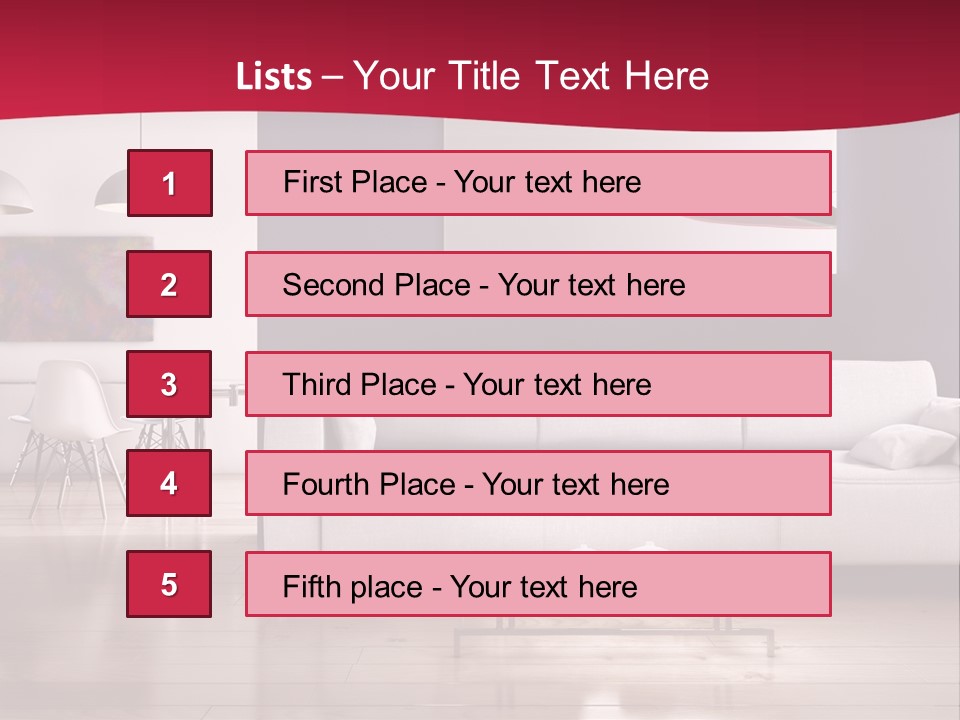Tappeto Living Room Architettura PowerPoint Template