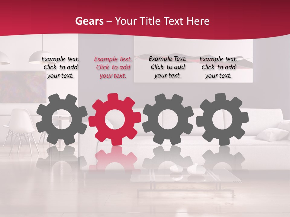 Tappeto Living Room Architettura PowerPoint Template