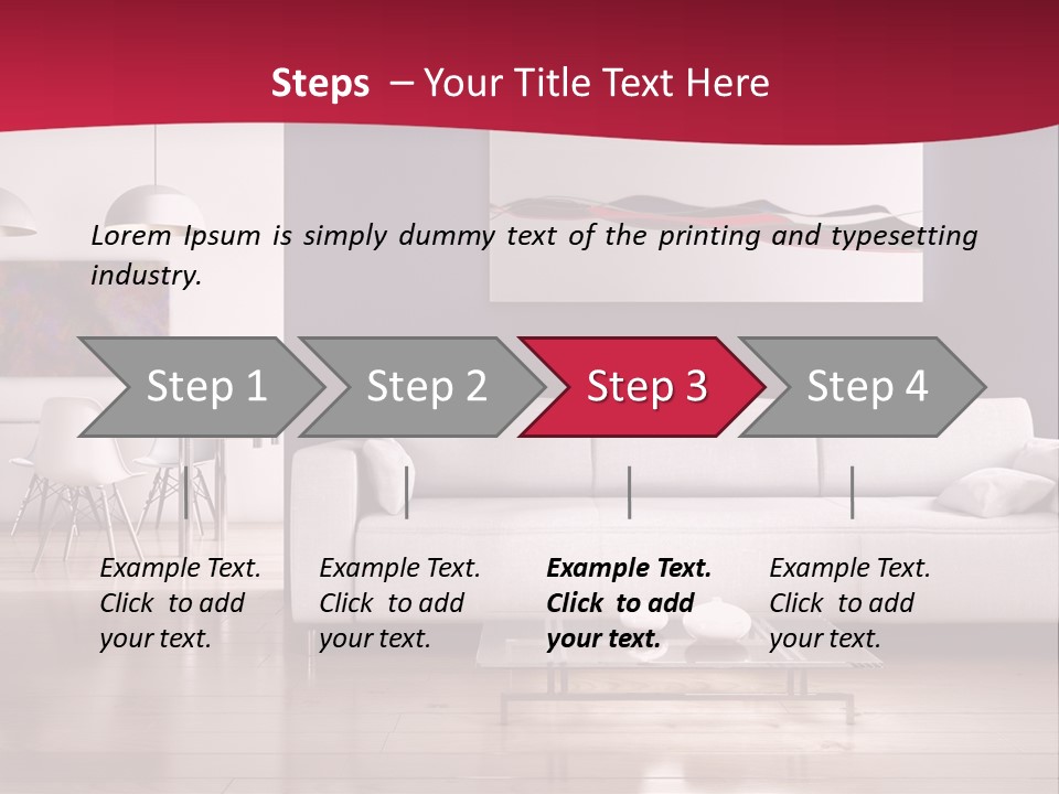 Tappeto Living Room Architettura PowerPoint Template