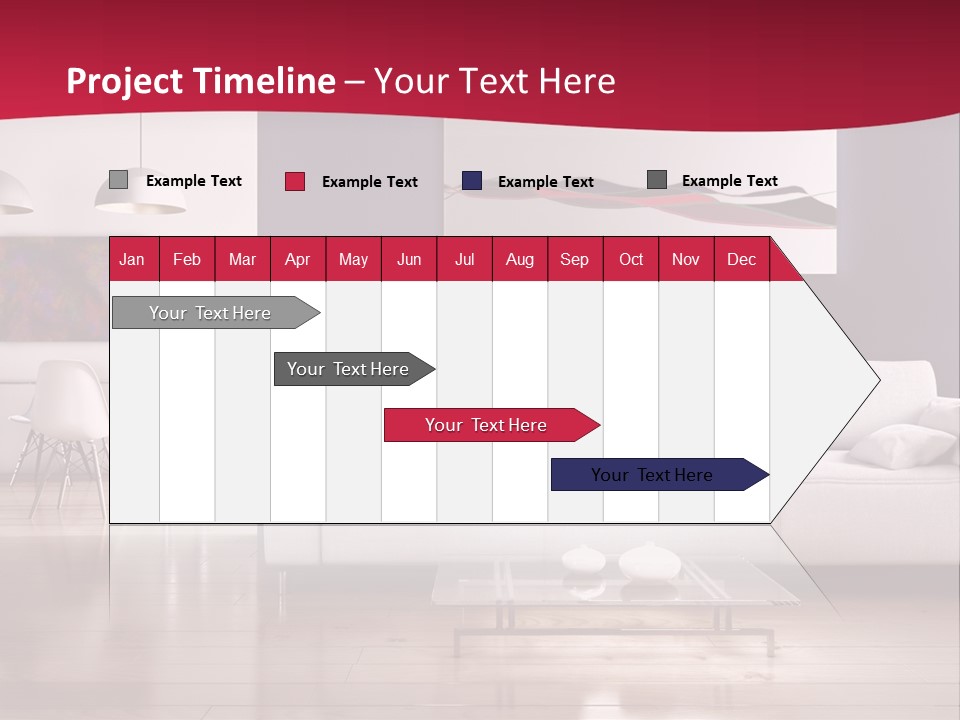 Tappeto Living Room Architettura PowerPoint Template