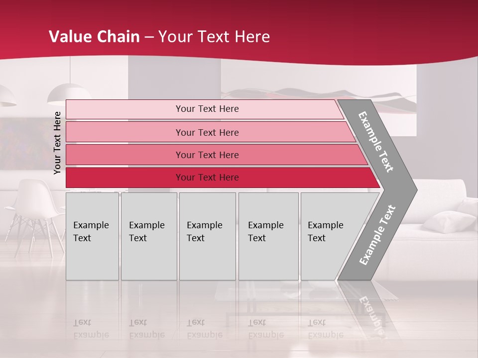 Tappeto Living Room Architettura PowerPoint Template