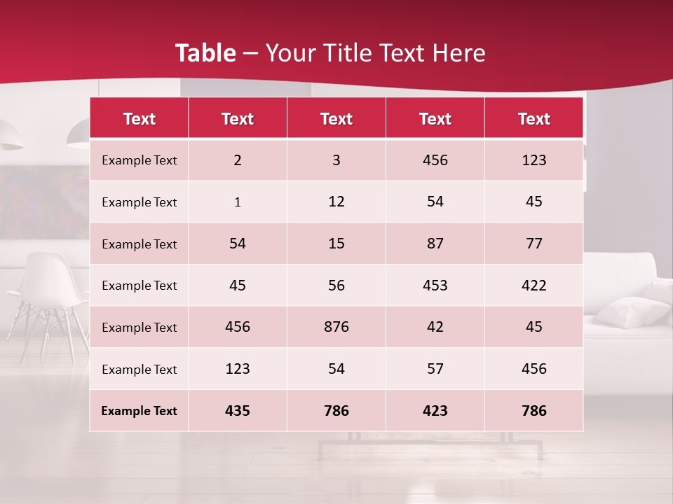 Tappeto Living Room Architettura PowerPoint Template