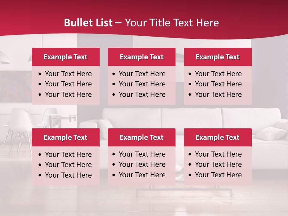 Tappeto Living Room Architettura PowerPoint Template