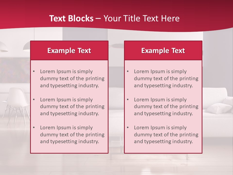 Tappeto Living Room Architettura PowerPoint Template
