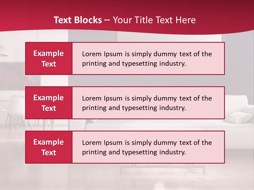 Tappeto Living Room Architettura PowerPoint Template