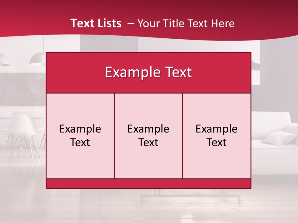 Tappeto Living Room Architettura PowerPoint Template