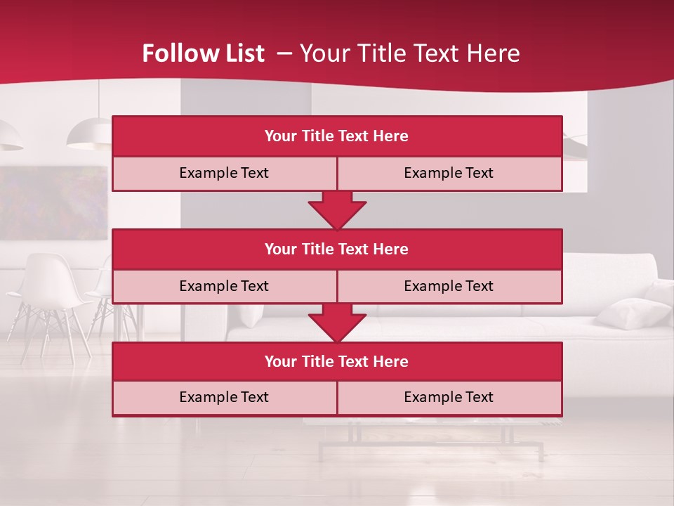 Tappeto Living Room Architettura PowerPoint Template
