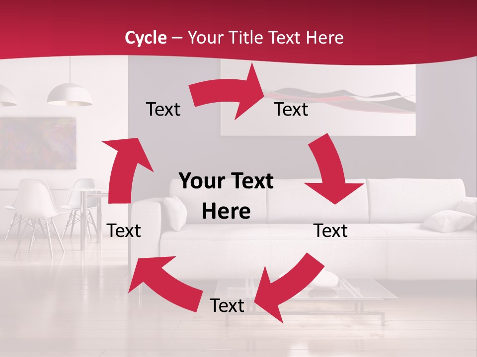 Tappeto Living Room Architettura PowerPoint Template