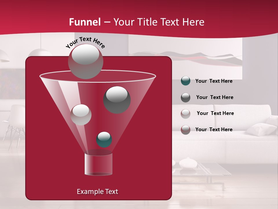 Tappeto Living Room Architettura PowerPoint Template