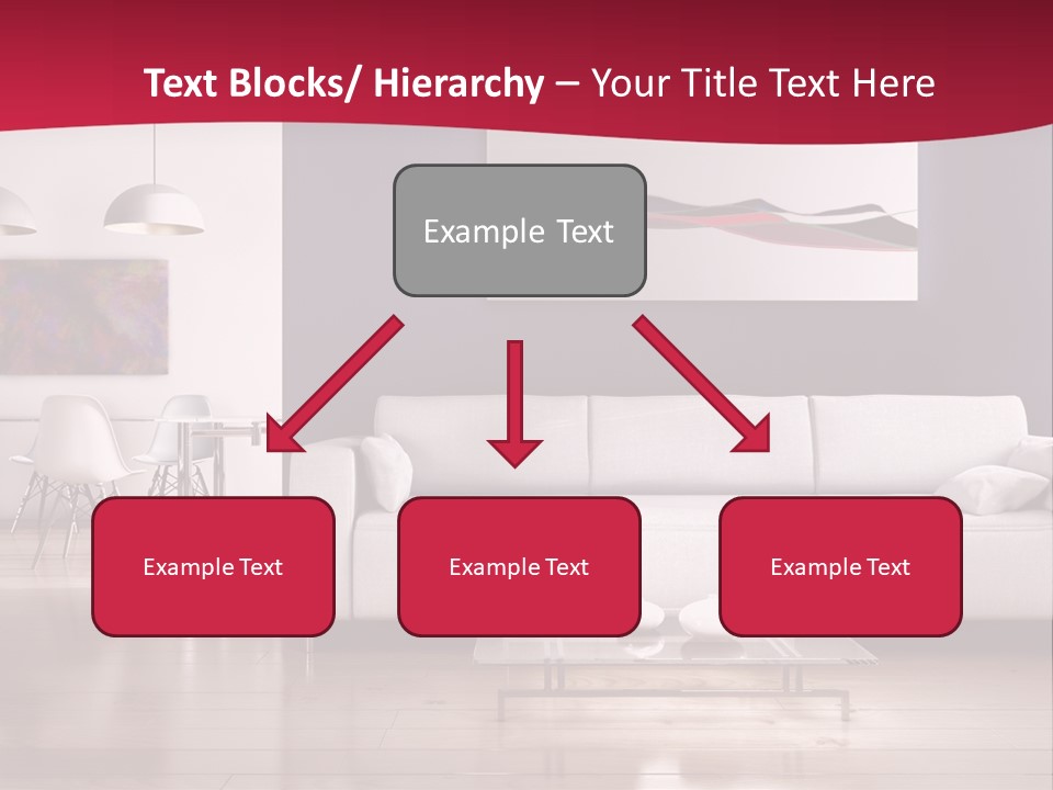 Tappeto Living Room Architettura PowerPoint Template