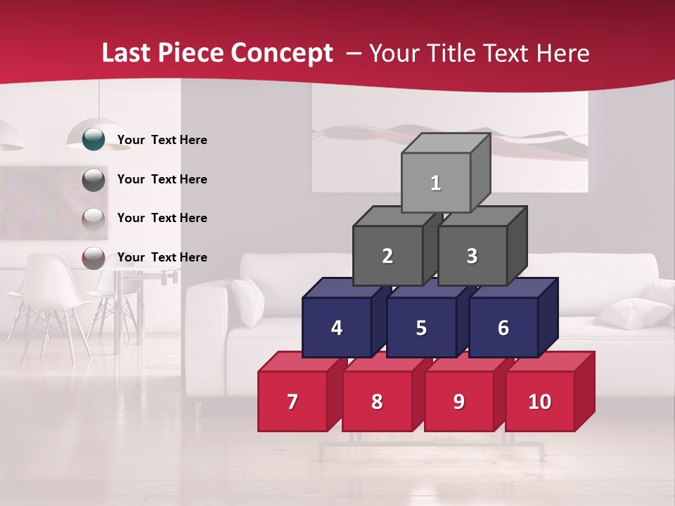 Tappeto Living Room Architettura PowerPoint Template