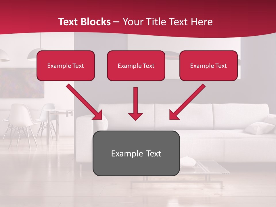 Tappeto Living Room Architettura PowerPoint Template