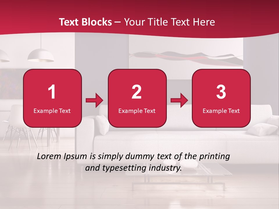 Tappeto Living Room Architettura PowerPoint Template