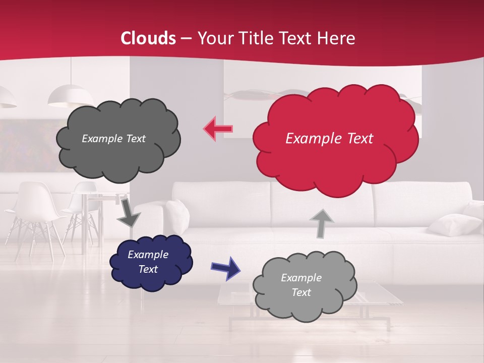 Tappeto Living Room Architettura PowerPoint Template