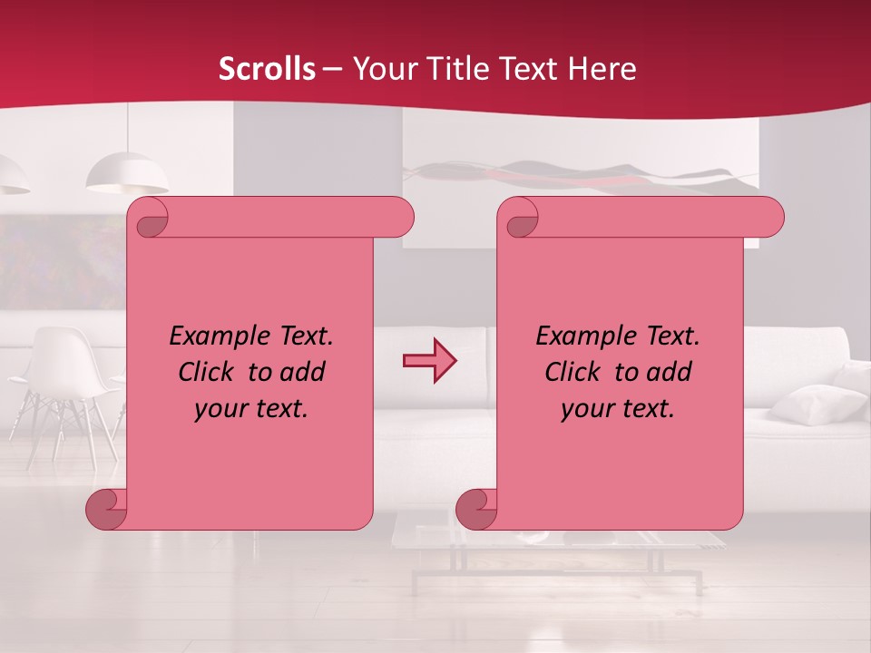 Tappeto Living Room Architettura PowerPoint Template